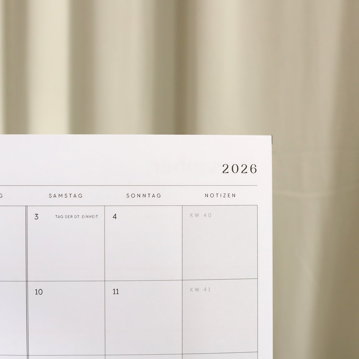 Monatskalender 2026 „Night“