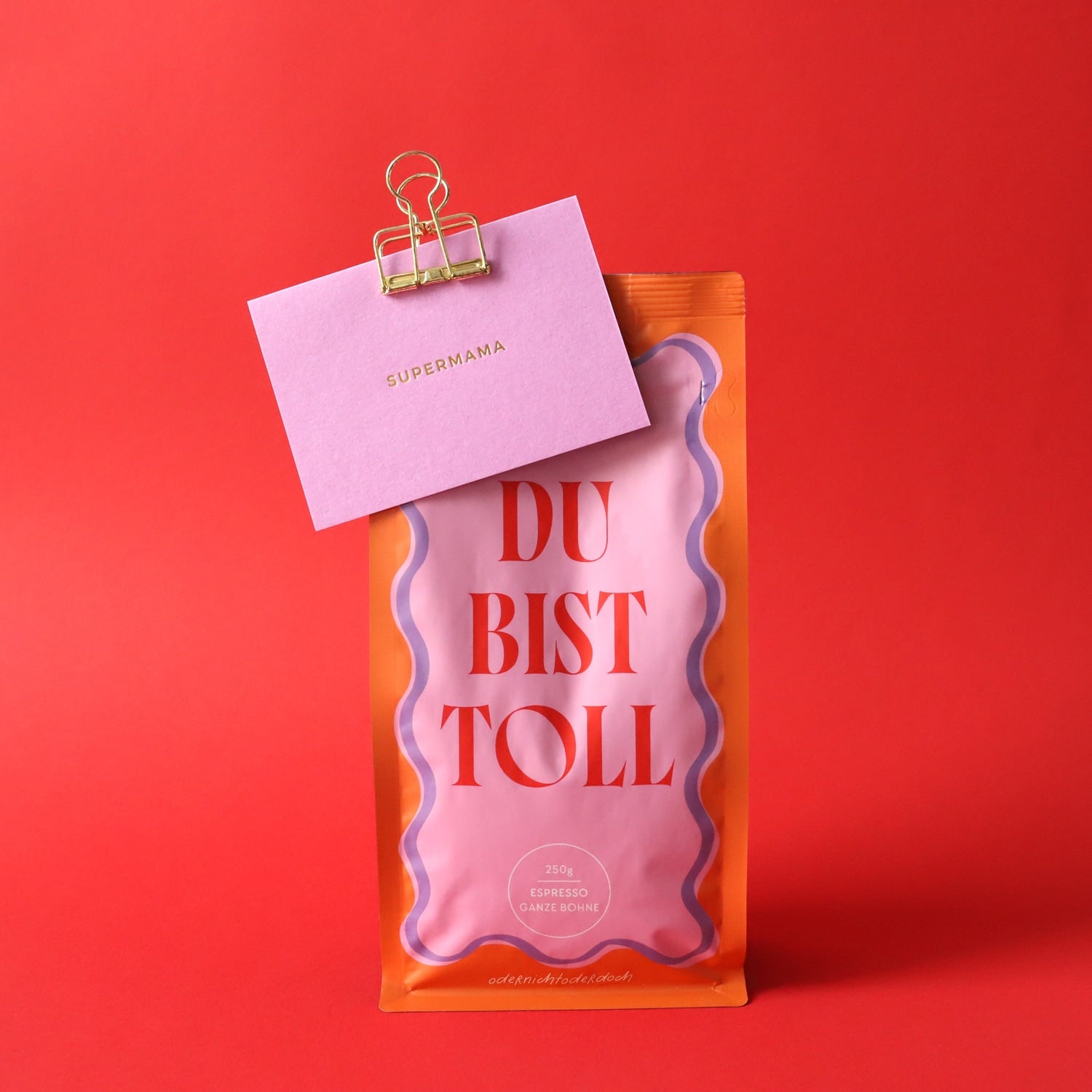 Klappkarte A7 „Supermama" - mit Umschlag