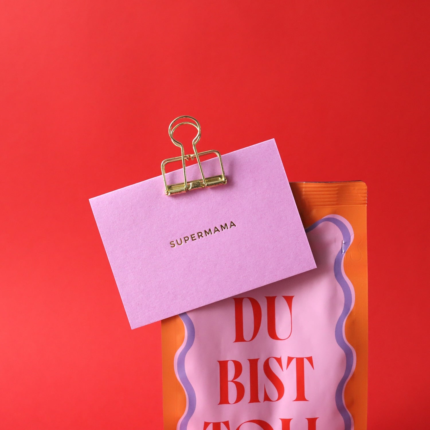 Klappkarte A7 „Supermama" - mit Umschlag