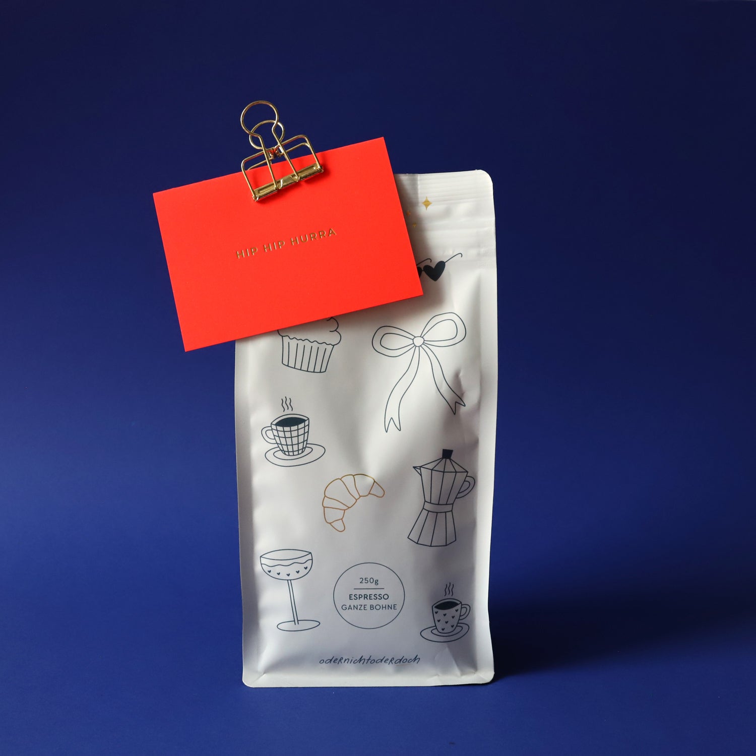 Klappkarte A7 „Hip hip hurra" - mit Umschlag