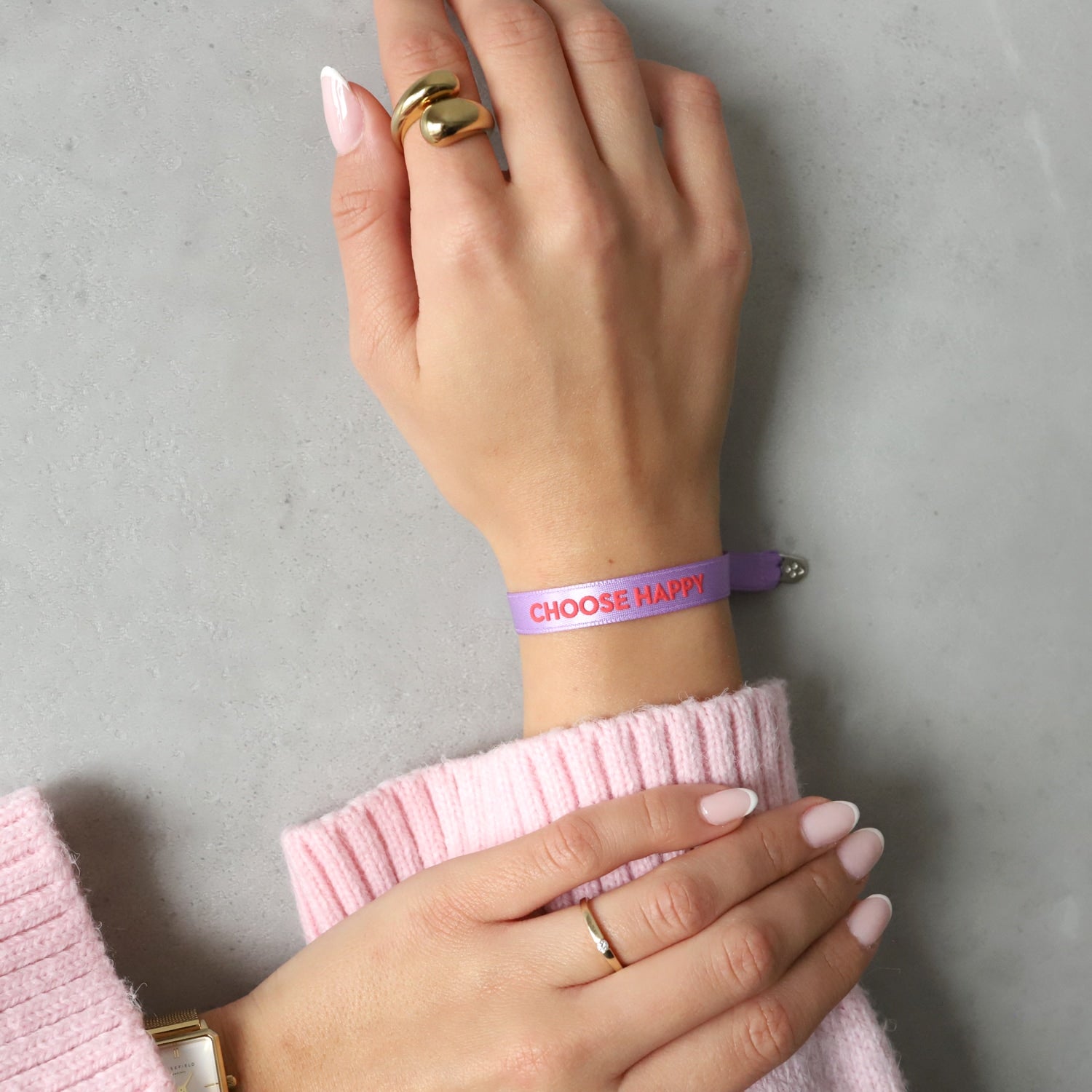 Glücksarmband „Choose happy“