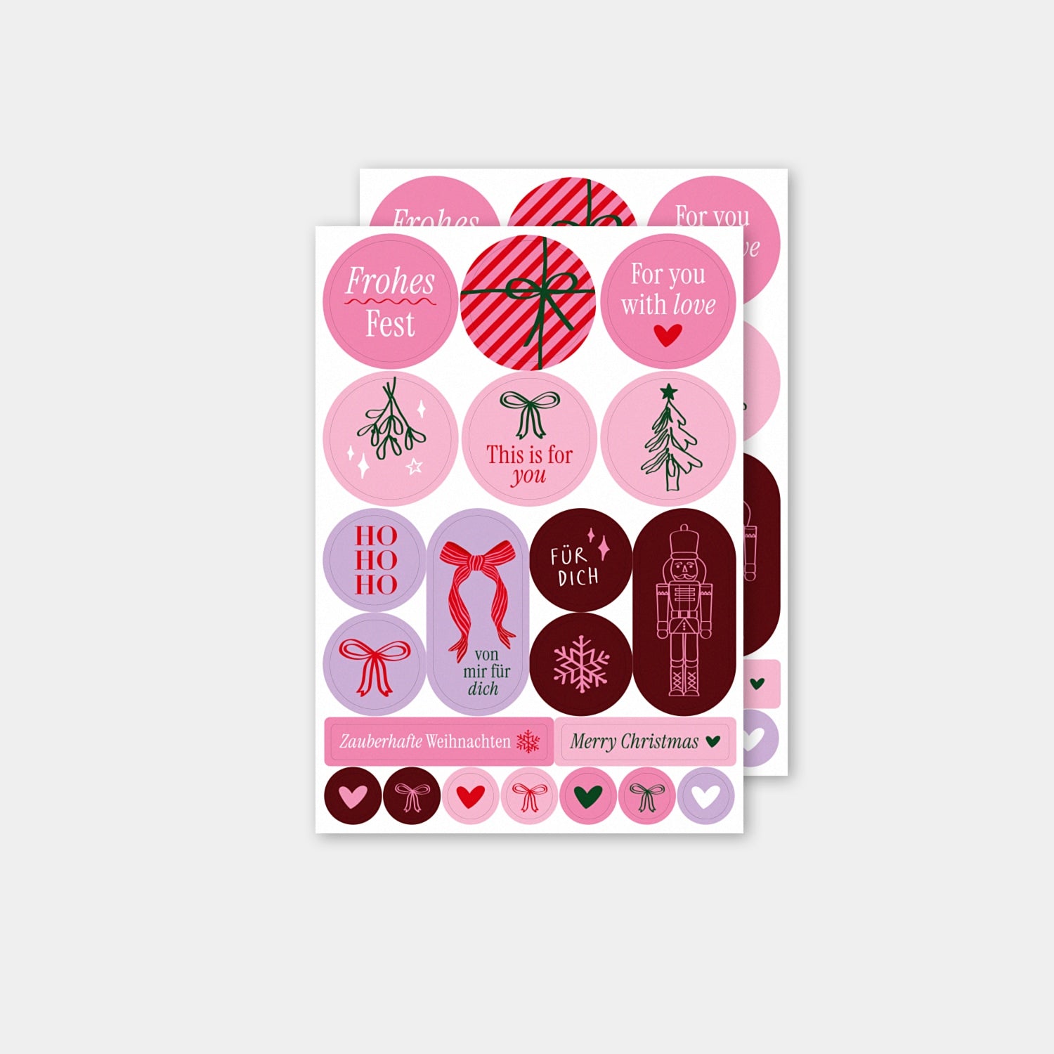 Sticker für Deko 2er-Set „Frohes Fest“