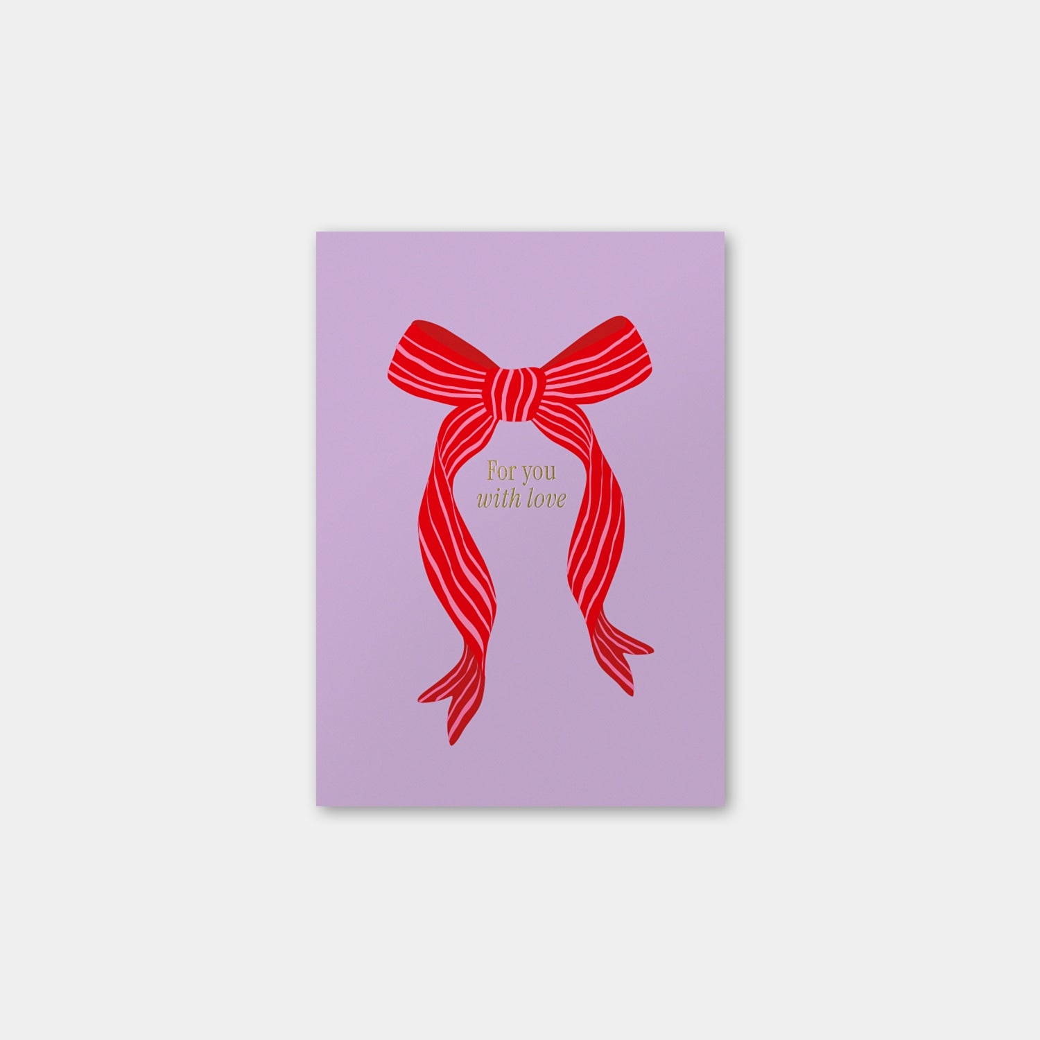 Postkarte „For you with love“ mit Gold