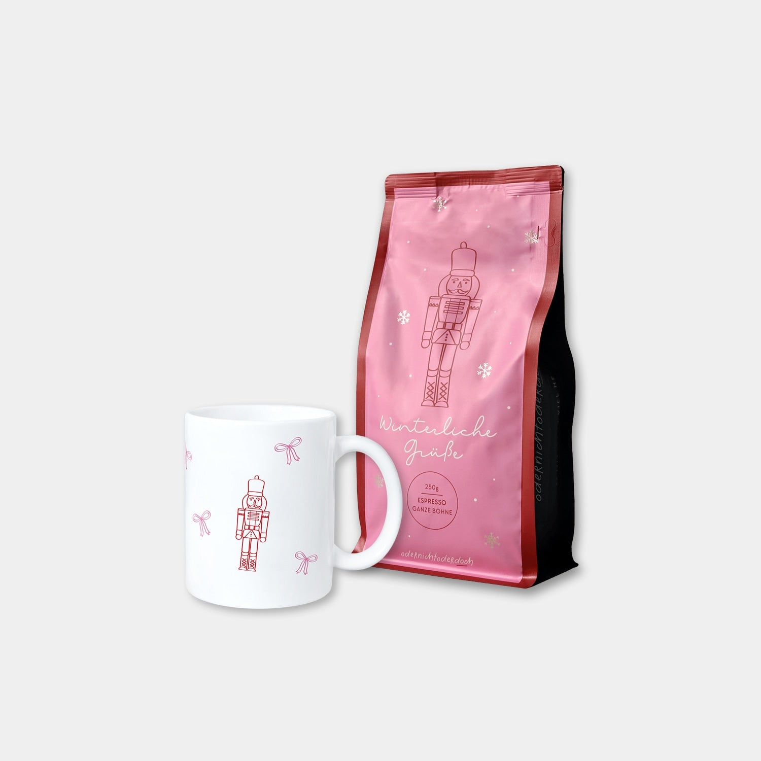 Bundle Tasse & Kaffee „Winterliche Grüße“, ganze Bohne, 250g