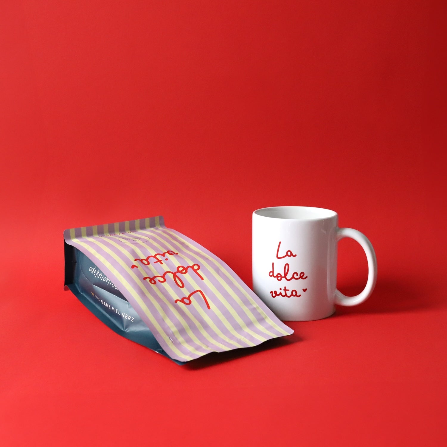 Bundle Tasse & Kaffee „La dolce Vita“, ganze Bohne, 250g