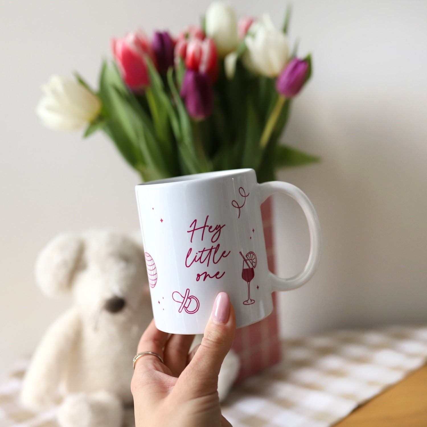 Tasse „Hey little one", pink