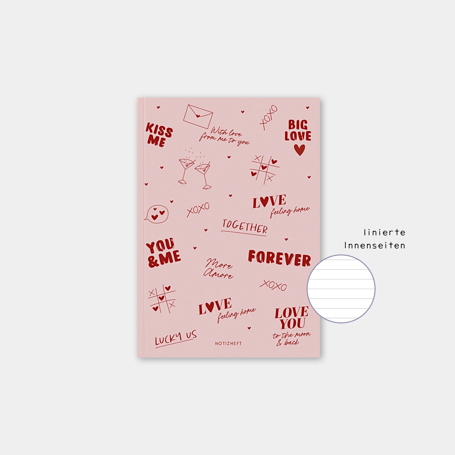 Notizheft A5 „Love", liniert