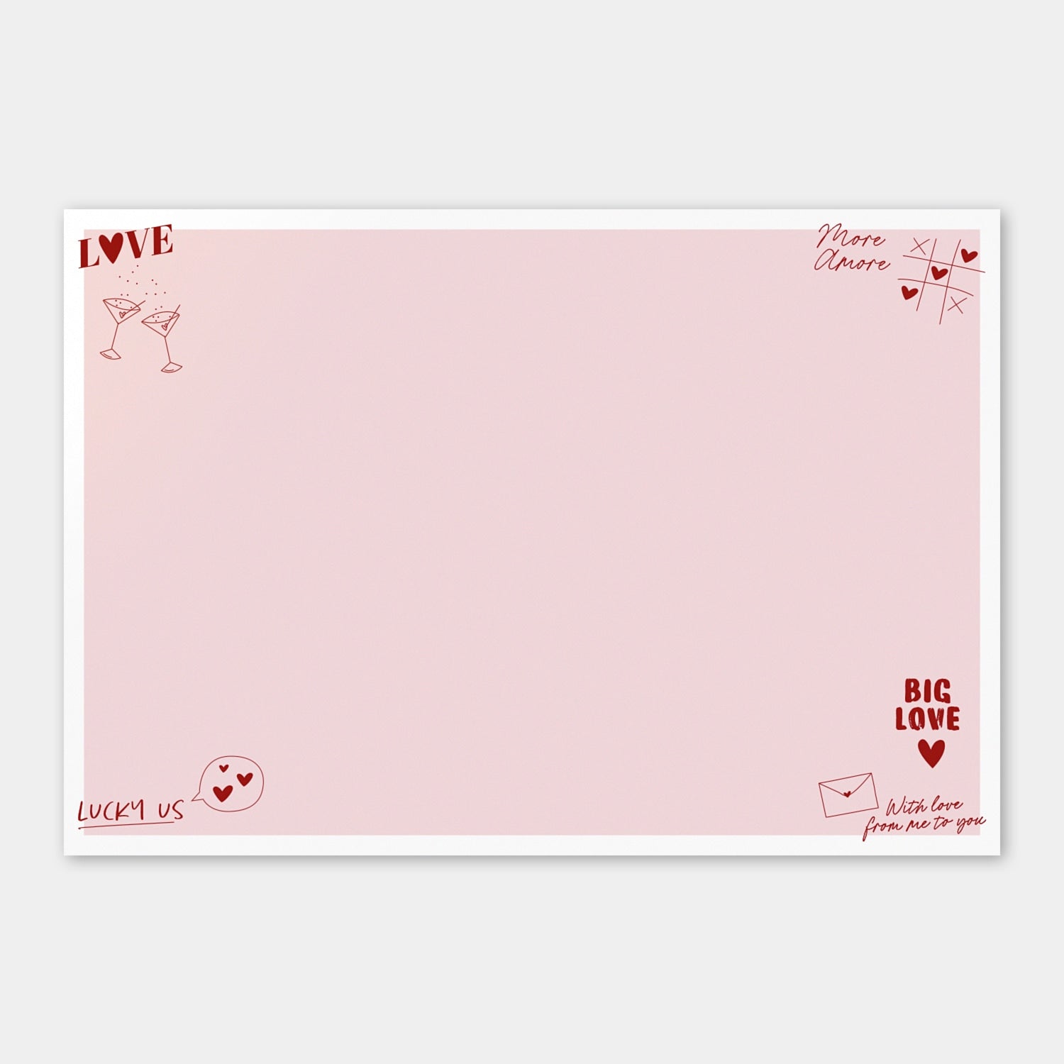 Schreibtischunterlage „Love", rosa