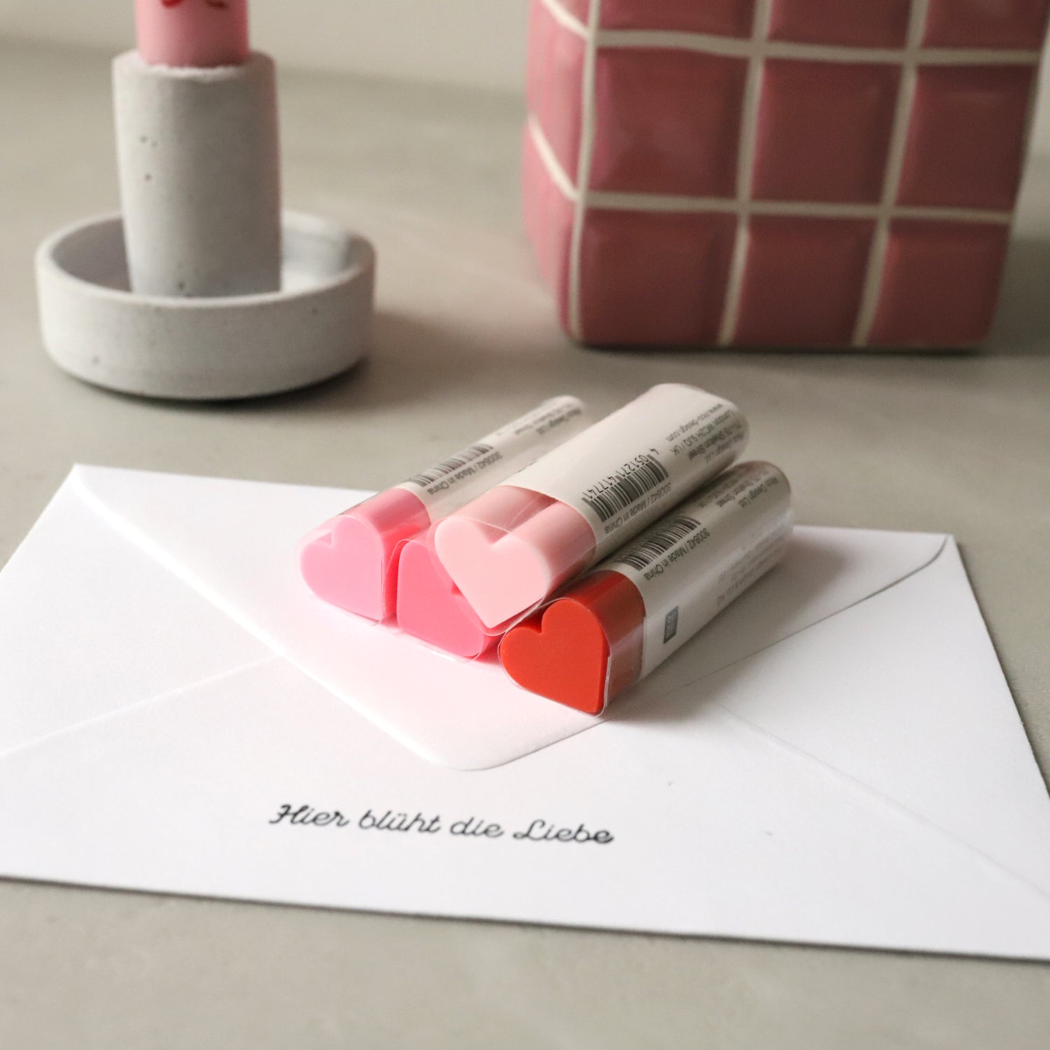 Radiergummi „Herz", 4er Set