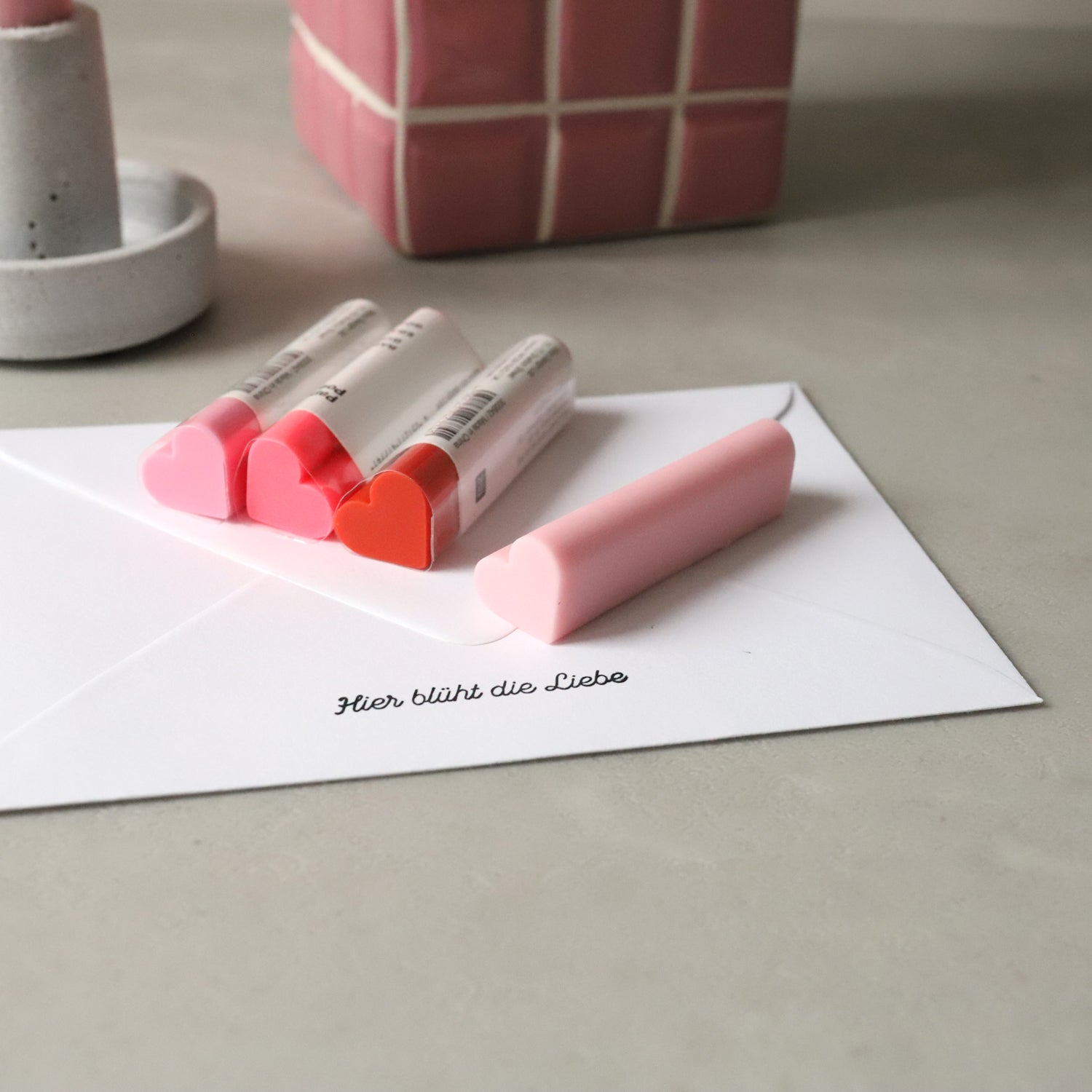 Radiergummi „Herz", 4er Set