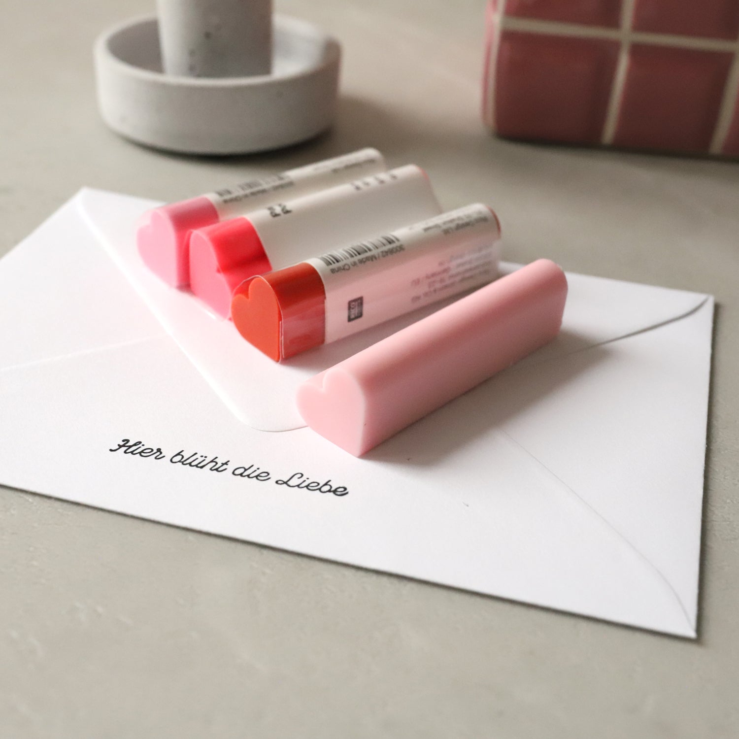 Radiergummi „Herz", 4er Set