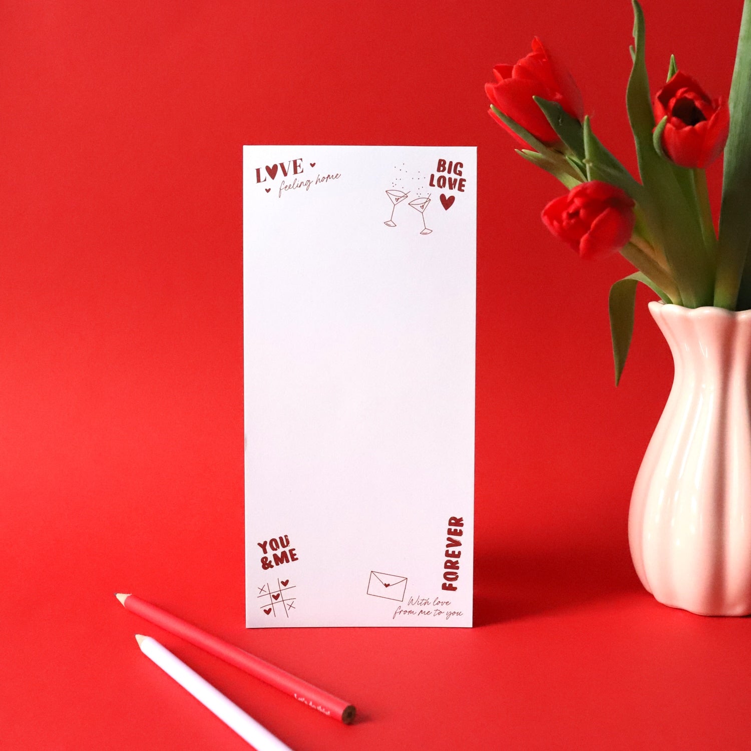 Notizblock DIN lang „Love“