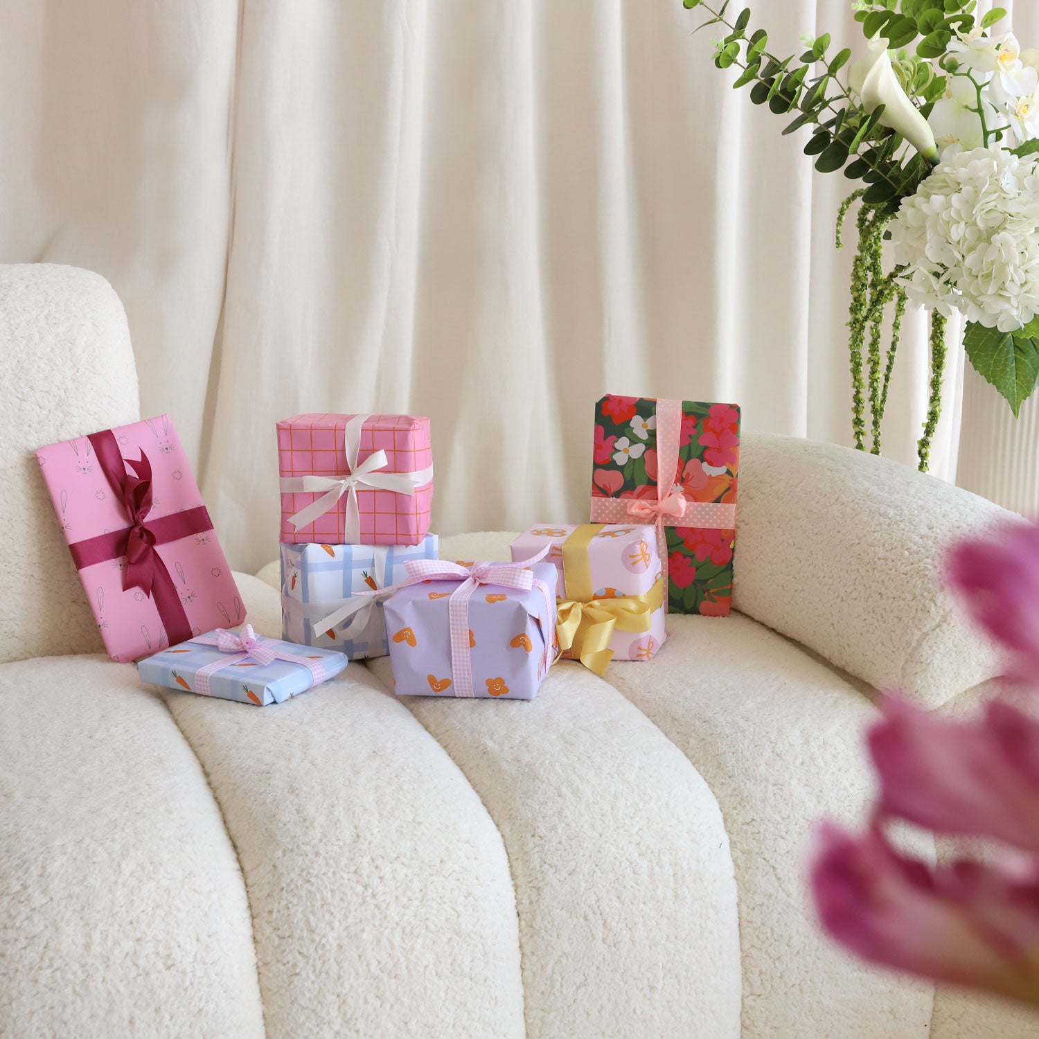 Geschenkpapier "Blume & Herz"