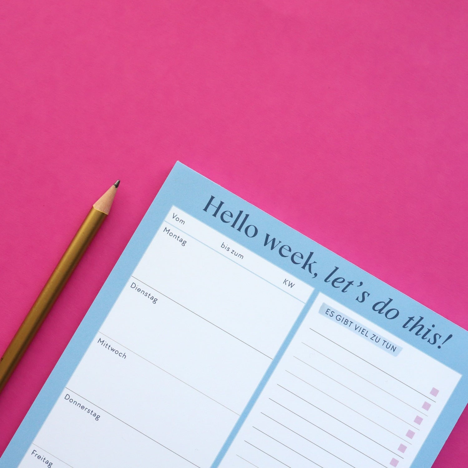 Notizblock A5 „Hello Week“