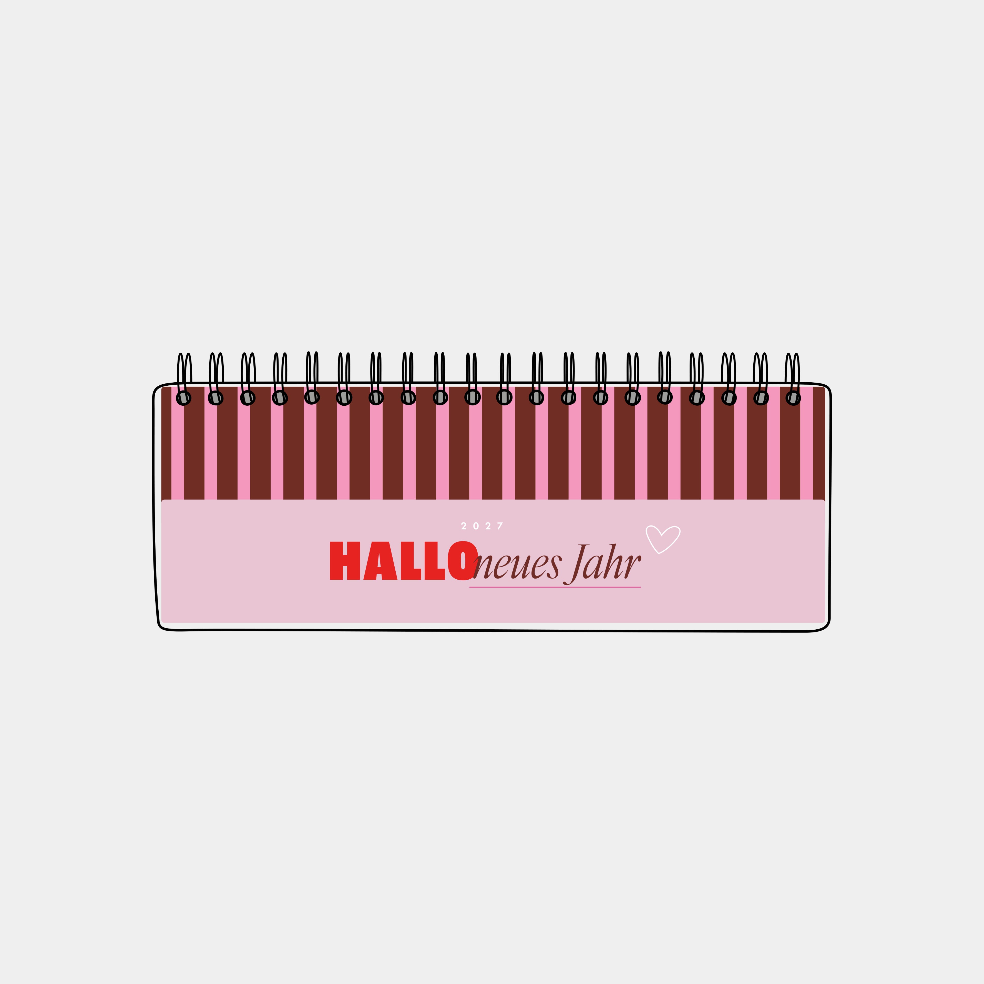 Tischkalender 2027 „Hallo neues Jahr“