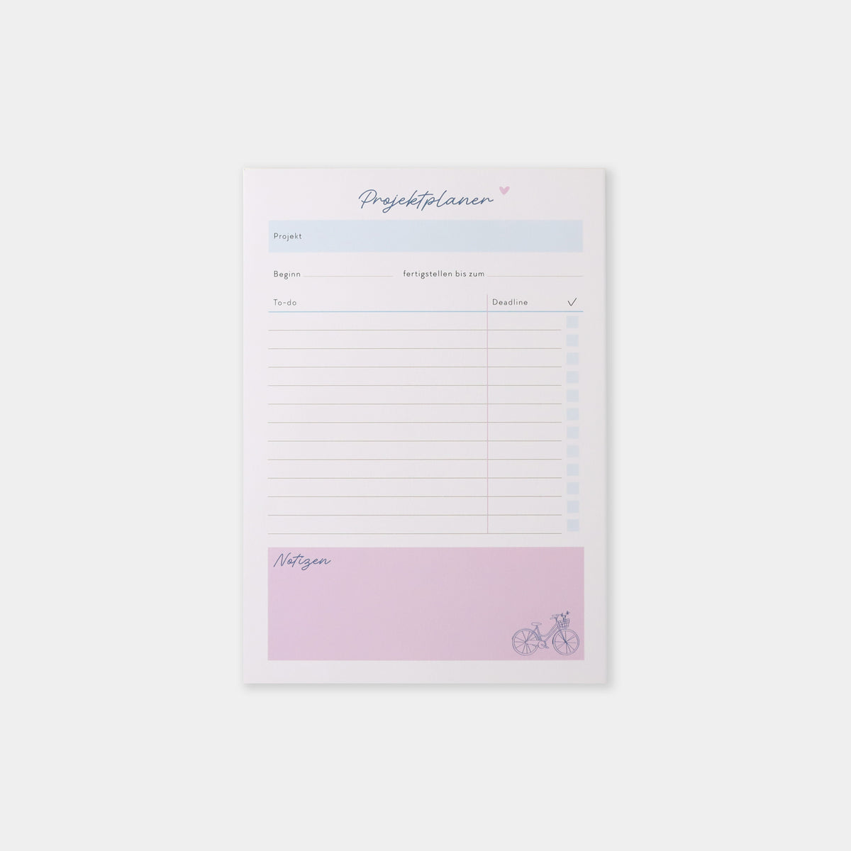 Notizblock A5 „Projektplaner“