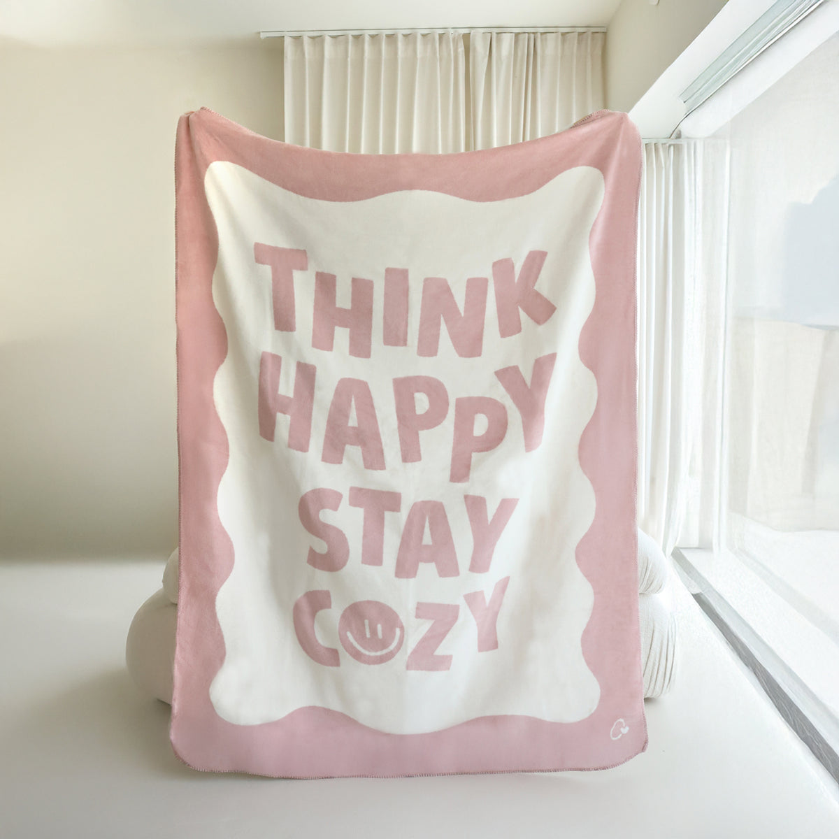 Kuscheldecke „Think happy“ - 150 x 200 cm