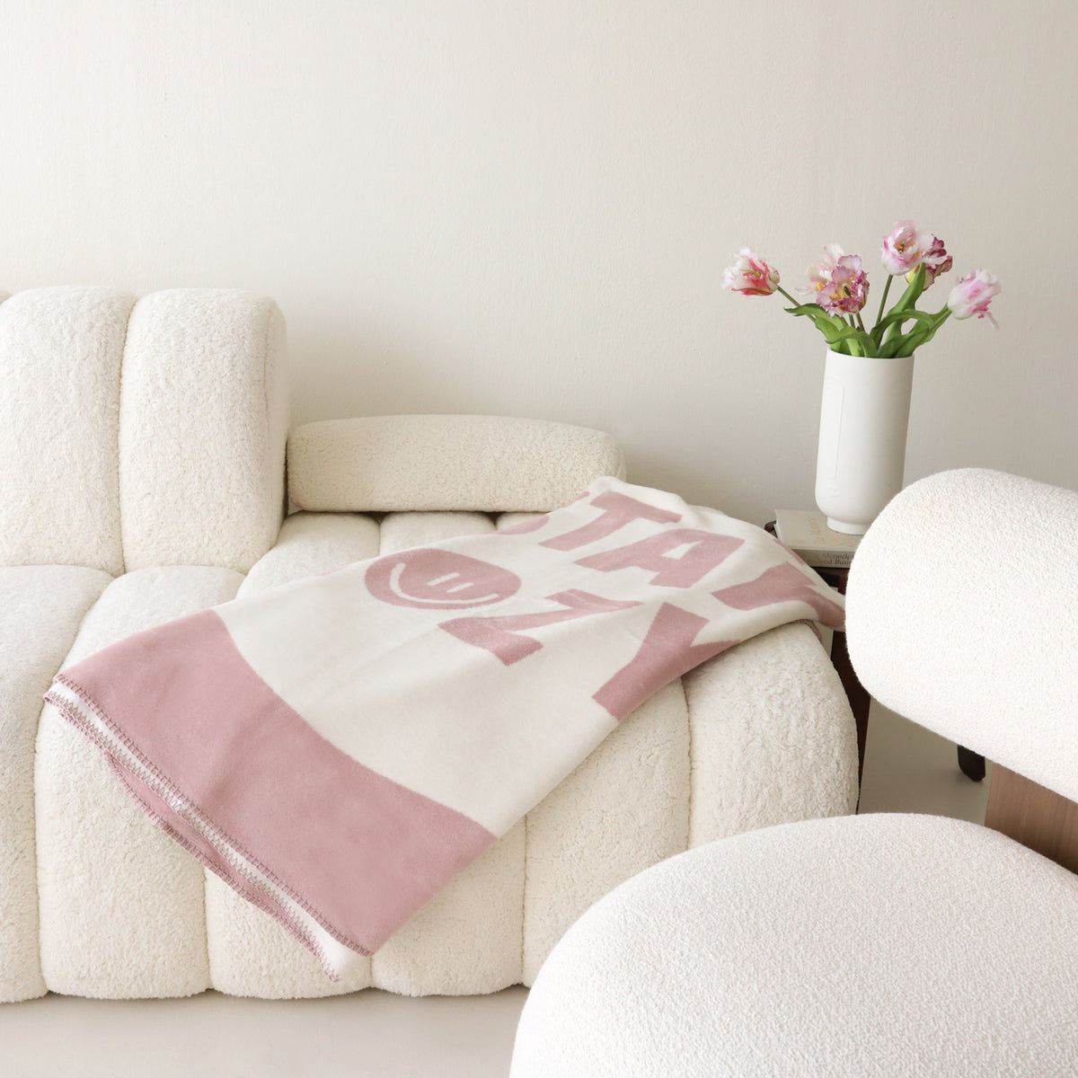 Kuscheldecke „Think happy“ - 150 x 200 cm