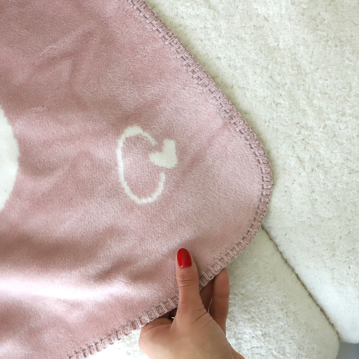 Kuscheldecke „Think happy“ - 150 x 200 cm
