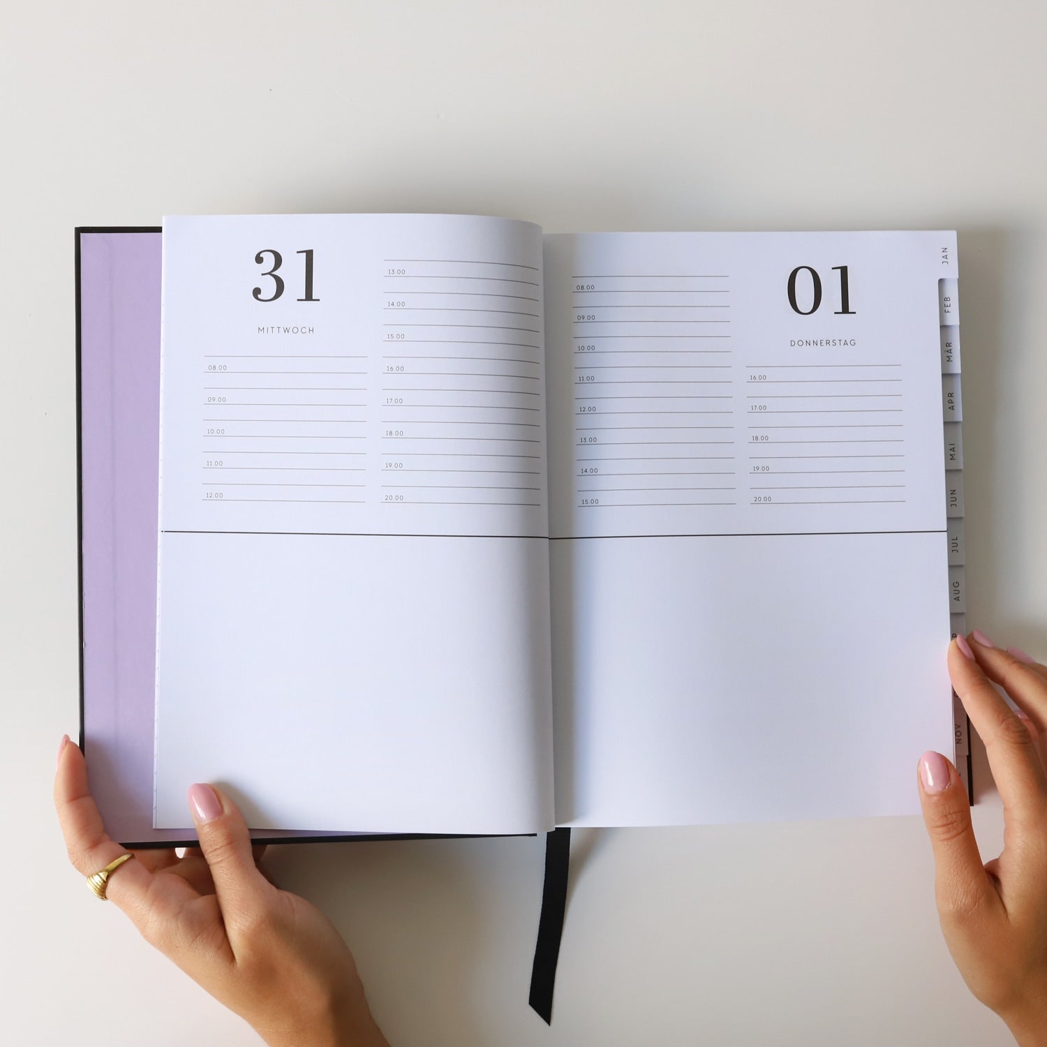 Tageskalender 2026 | A5+ schwarz