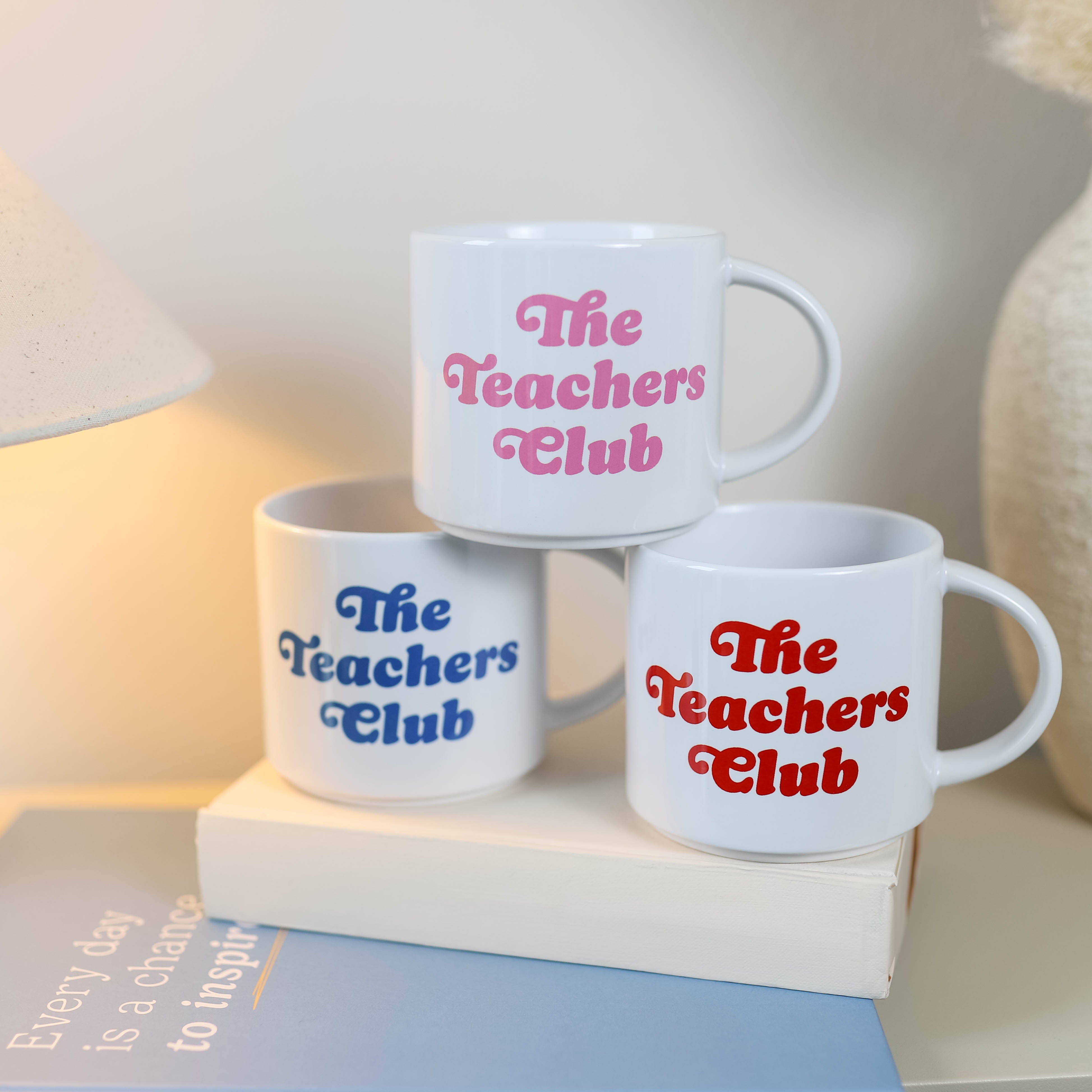 Jumbo-Tasse „The Teachers Club", rot