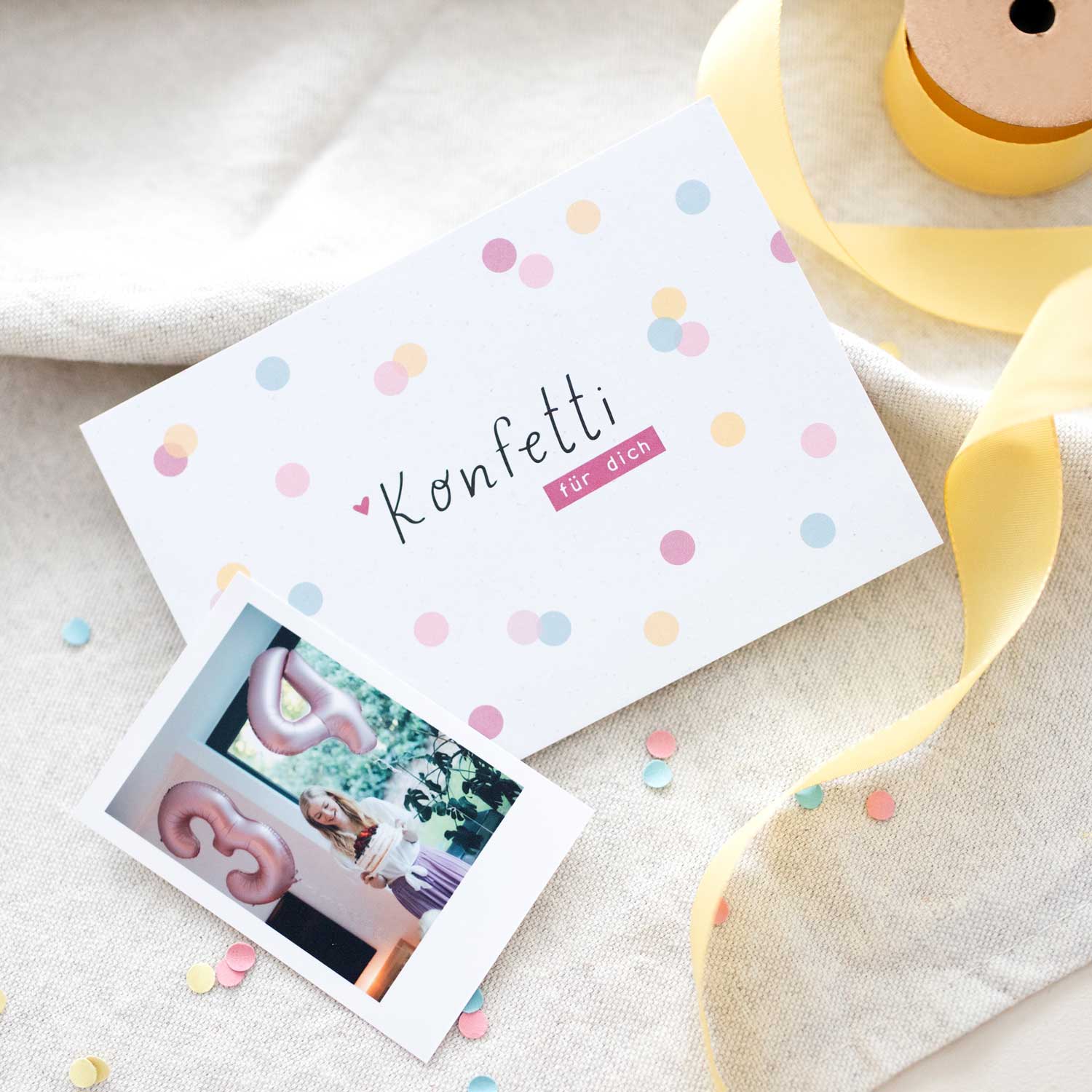 Postkarte „Konfetti für dich"