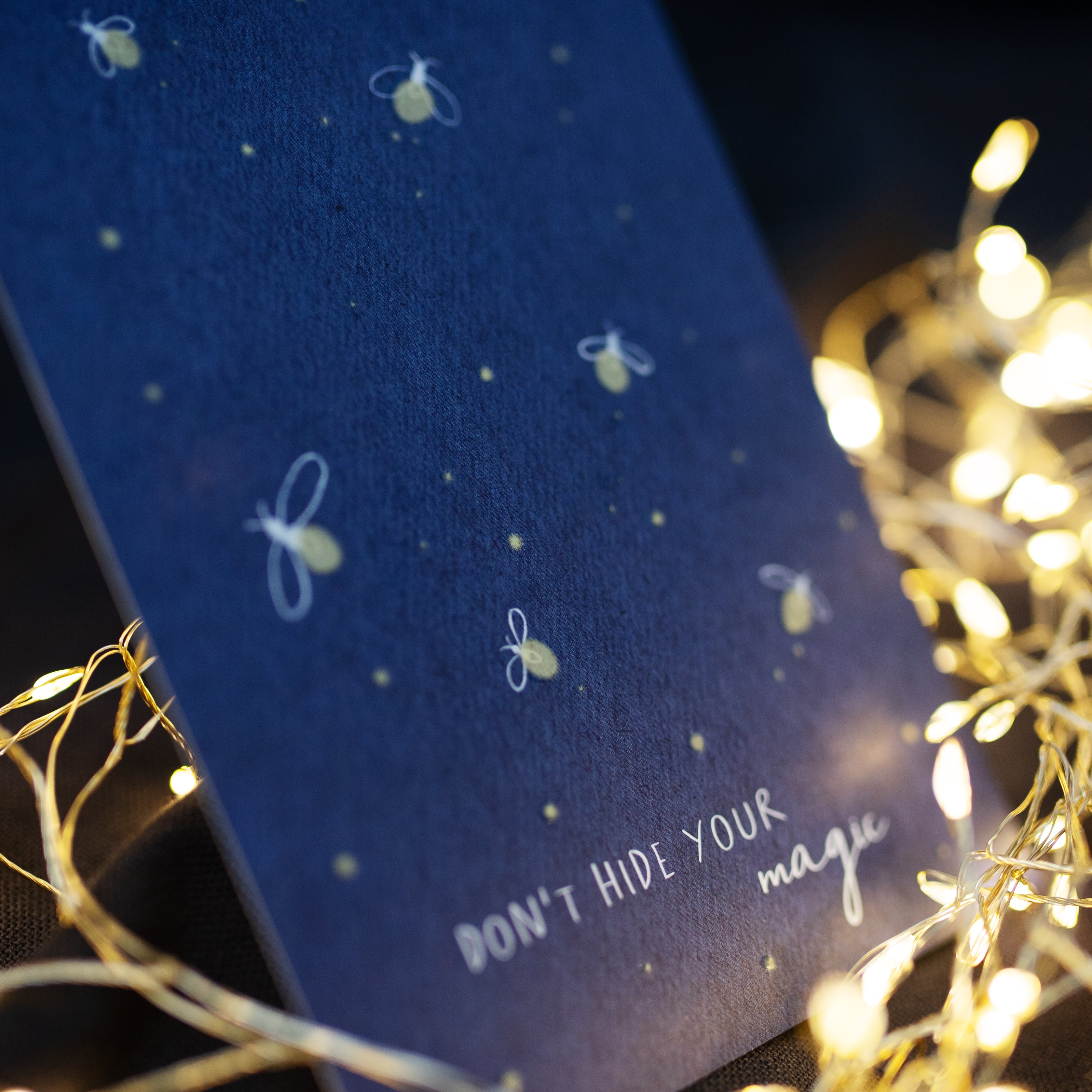 Postkarte mit Lack „Don’t hide your magic“